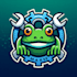 do make, modern, style, frogs, mascot logo design