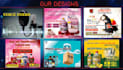 stunning poster banner design  with eye catching graphics