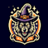 design outstanding wolf wizard mascot logo with express delivery