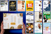 do modern business flyer design, food menu card and poster design