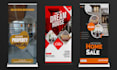 design appealing roll up banners, pull up,retractable banner