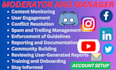 be your 24hr manager or moderator on youtube, telegram, discord,and facebook