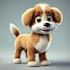 model 3d cute animal character cartoon, pixel art style 3d toy