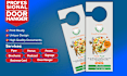 design food flyer and door hanger for restaurants and cafes
