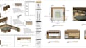 create 3d model bedroom, with combination of your concept