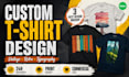 create custom vintage retro typography t shirt designs