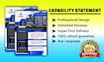design creative capability statement and business flyer