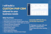 develop fully custom php CRM with leads management, sales automation
