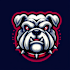 create super mascot cartoon bull dog logo design