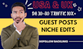 publish USA and UK guest posts on high quality blogs