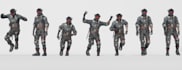 aaa 3d human game character metahuman, 3d sci fi mech cyberpunk cyborg armor