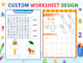 design custom coloring book pages worksheets, and covers