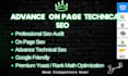 do advance on page and technical website SEO optimization