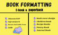 professionally format your kindle ebook and KDP print ready book layout