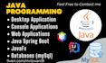 code java, java fx, and java spring boot web applications