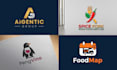 create modern minimalist and negative space logo design