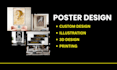 design unique wall art, poster, canvas designs