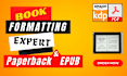 fix error, format, edit publish your kindle ebook on amazon KDP, ibook, lulu