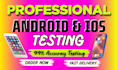 test websites android and IOS apps QA, manual, functionality, UX,UI testing