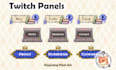 create twitch panels in cute pixel art style