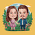 draw chibi couple illustration for you