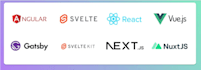 develop a modern frontend using react vue or svelte