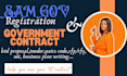 do government contract, sam registration, bid proposal, rfp, rfq, business plan