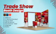 design trade show booth, backdrop, and roll up banner