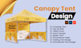 design canopy tent, backdrop and roll up banner in 24 hours