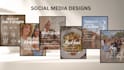 create stunning instagram posts, social media designs for mental health topics
