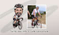 draw cycling caricature or anything related to cycling