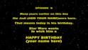 make lego star wars happy birthday card