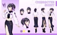 draw custom anime character sheet design or reference sheet