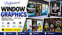 design any shopfront vinyl decal window sticker , window graphics