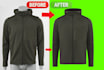 ghost mannequin, neck joint  clothing retouching service