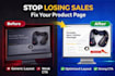 design high converting shopify landing page using pagefly gempages or zipify