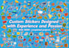 design cute stickers vector art, simple icons, illustrations