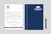 design a modern, elegant, and professional letterhead