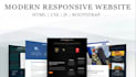 develop a frontend website using HTML, CSS, javascript and bootstrap