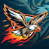 make different flying eagle mascot logo with express delivery