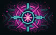 create a simple futuristic and powerful cyberpunk logo