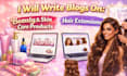 write high quality beauty blog posts for skincare and hair websites