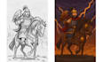 sketch cartoon characters and comic art