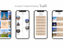 create a custom digital travel itinerary canva templates