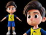 3d character modeling 3d cartoon model character design 3d rendering sculpting