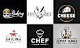 design catering bekary chef cheese or grill logo
