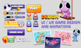 design complete 2d game UI UX graphics for your mobile, PC