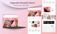 upgrade shopify theme, copy clone website or shopify store