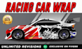 create amazing racing car,  race car wraps custom racing wrap