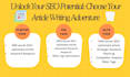 write engaging blog posts and SEO friendly articles